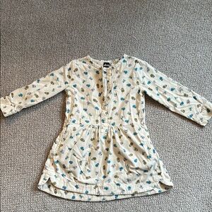 Floral Long Sleeve Corduroy Dress